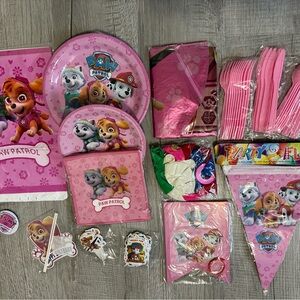 New PAW Patrol Pink Birthday Party Set